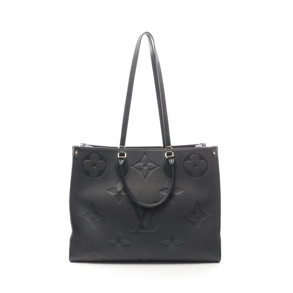 Louis Vuitton OnTheGo Monogram Empreinte Noir Black Tote Bag Leather Black